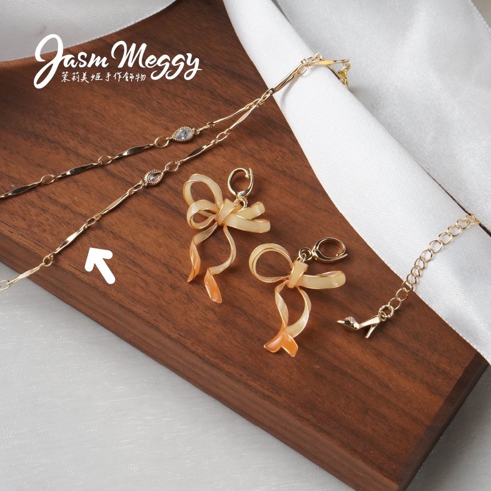 Jasmmeggy 水晶花飾品手作材料｜手作串珠｜飾品配件 竹節鍊