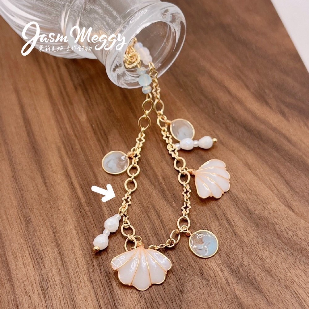 Jasmmeggy 水晶花飾品手作材料｜手作串珠｜飾品配件 雲朵鍊