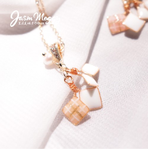 Jasmmeggy 茉莉美姬水晶花手作飾品  《午茶系列》細緻系鎖骨鍊