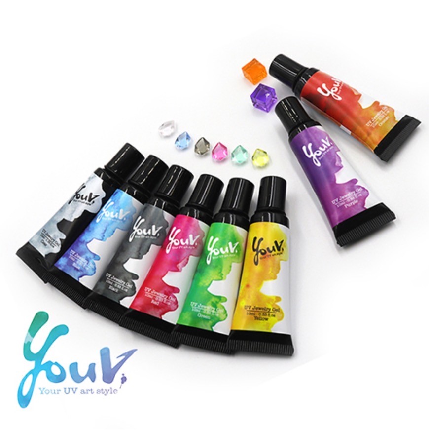 Jasmmeggy 水晶花飾品手作材料｜UV造花液｜UV膠　《YOUV》UV寶石膠（6色一組）
