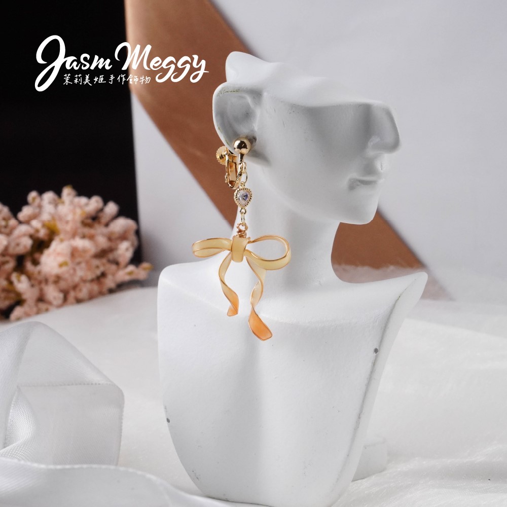 Jasmmeggy 茉莉美姬水晶花手作飾品 《愛的祝願》單結耳環