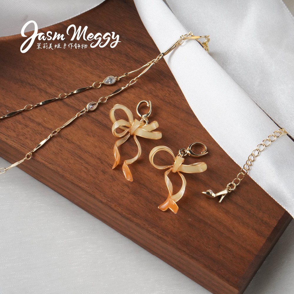 Jasmmeggy 茉莉美姬水晶花手作飾品 活動限定加購－竹節鍊