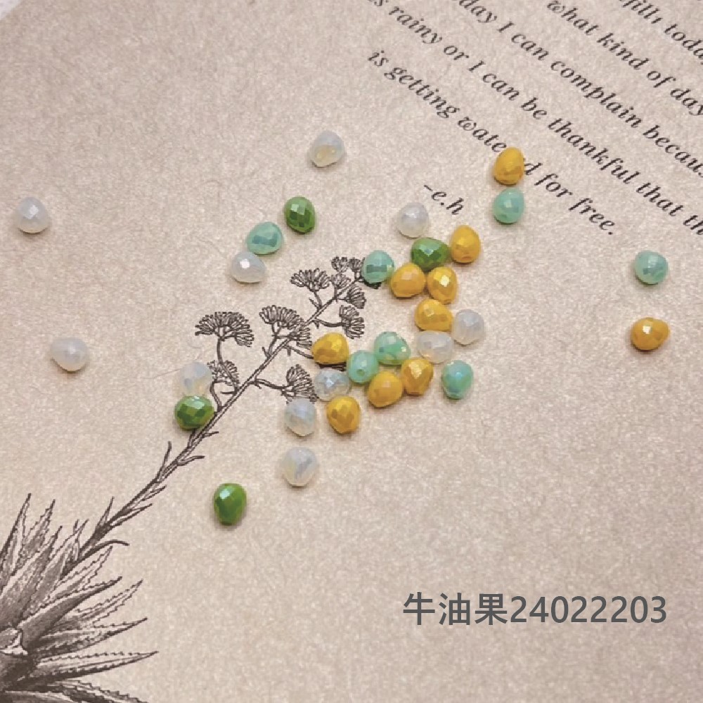 Jasmmeggy 水晶花飾品手作材料｜手作串珠｜飾品配件，水滴型切面珠