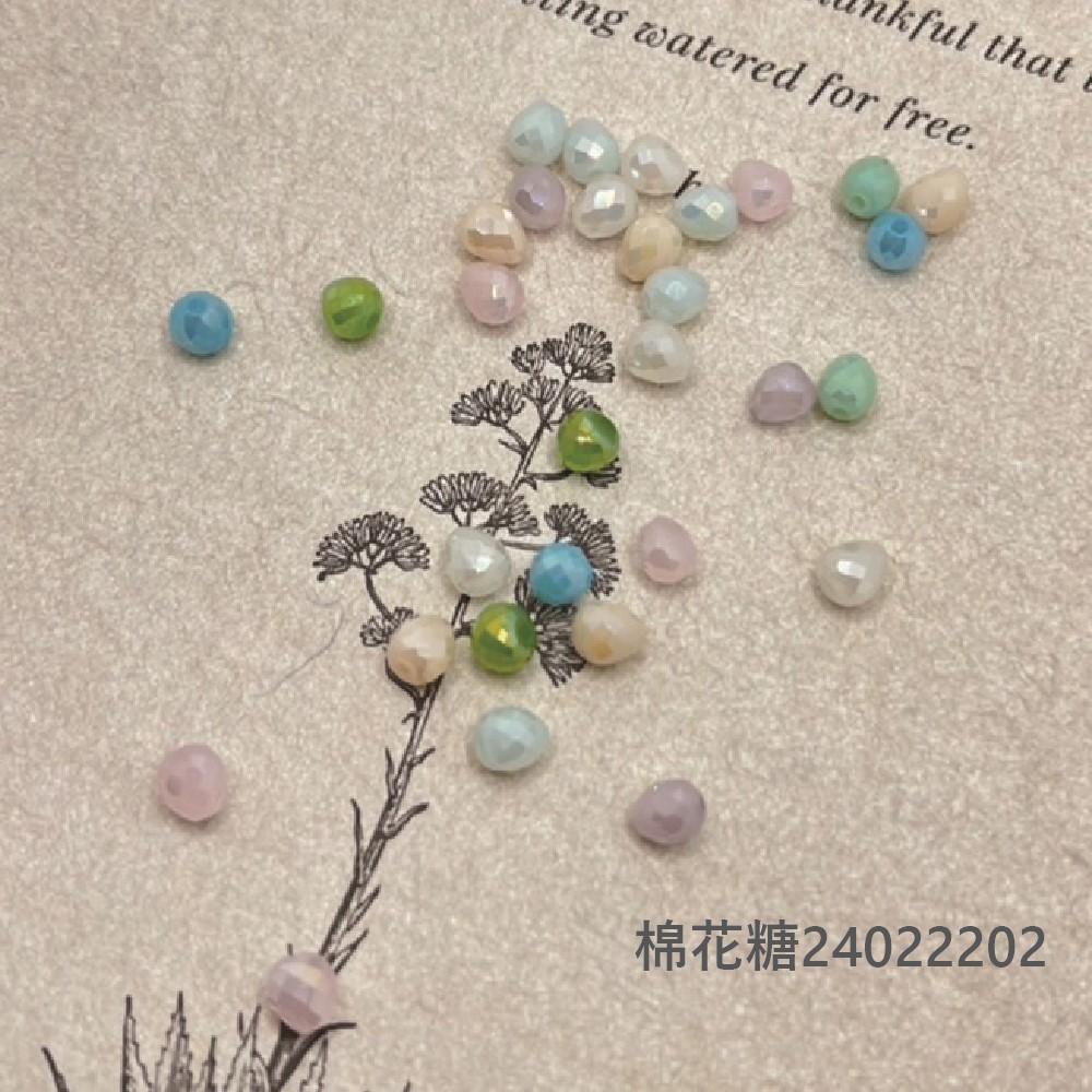 Jasmmeggy 水晶花飾品手作材料｜手作串珠｜飾品配件，水滴型切面珠