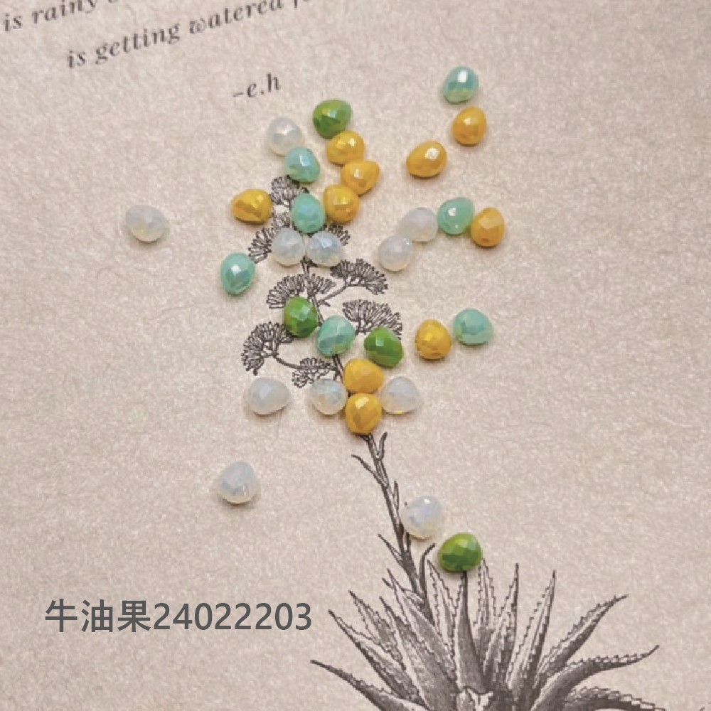Jasmmeggy 水晶花飾品手作材料｜手作串珠｜飾品配件，水滴型切面珠