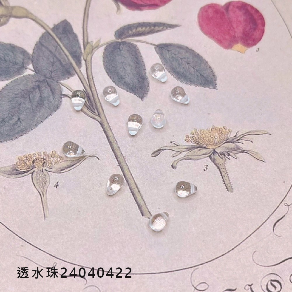 Jasmmeggy 水晶花飾品手作材料｜手作串珠｜飾品配件 水滴捷克珠