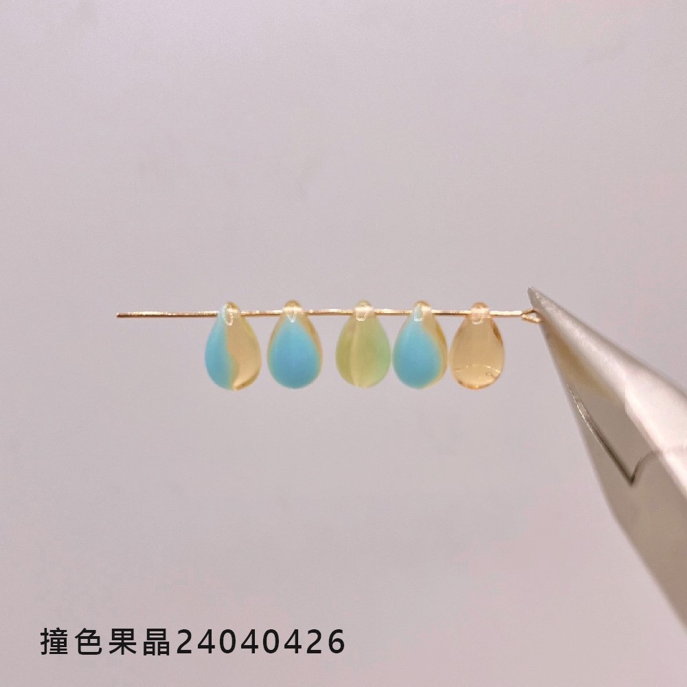 Jasmmeggy 水晶花飾品手作材料｜手作串珠｜飾品配件 水滴捷克珠