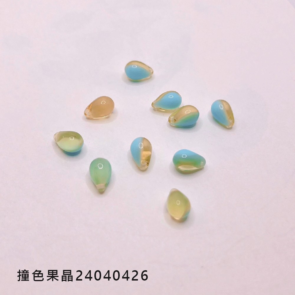 Jasmmeggy 水晶花飾品手作材料｜手作串珠｜飾品配件 水滴捷克珠