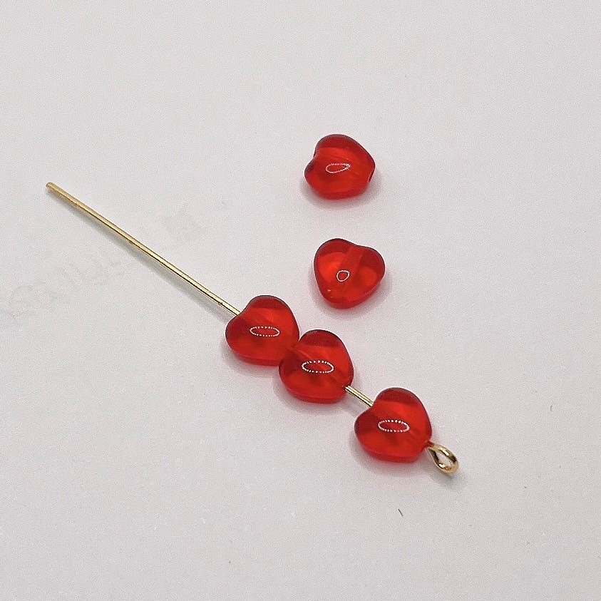 Jasmmeggy 水晶花飾品手作材料｜手作串珠｜飾品配件 高質感戀愛愛心珠