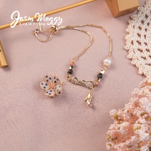 Jasmmeggy 茉莉美姬水晶花手作飾品 芭蕾舞·伶 手鏈