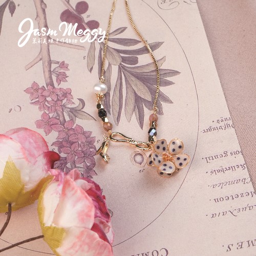 Jasmmeggy 茉莉美姬水晶花手作飾品 芭蕾舞·伶 手鏈