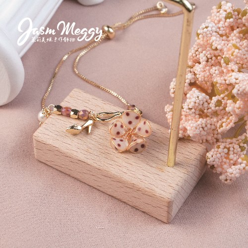 Jasmmeggy 茉莉美姬水晶花手作飾品 芭蕾舞·伶 手鏈