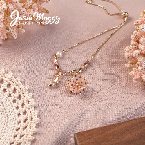 Jasmmeggy 茉莉美姬水晶花手作飾品 芭蕾舞·伶 手鏈