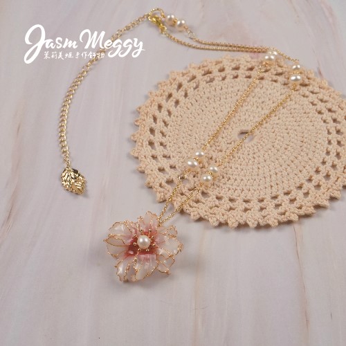 Jasmmeggy 茉莉美姬水晶花手作飾品  藝の珠項鍊