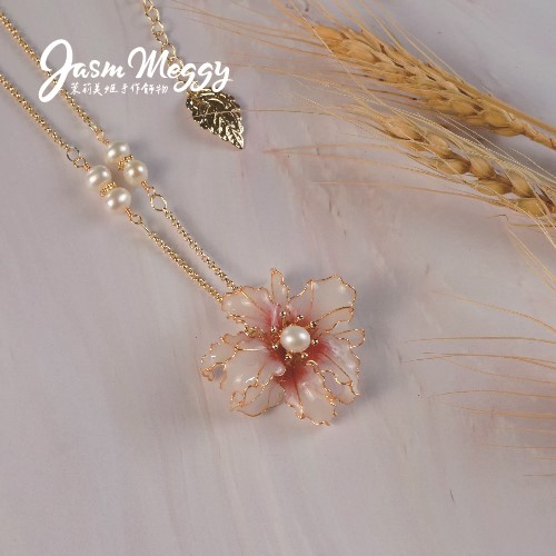 Jasmmeggy 茉莉美姬水晶花手作飾品  藝の珠項鍊