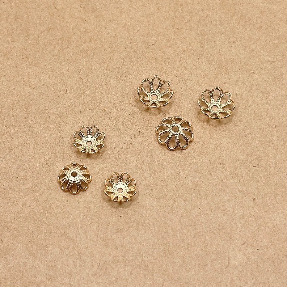 Jasmmeggy 水晶花飾品手作材料｜手作串珠｜飾品配件 極致圓弧朵朵花托