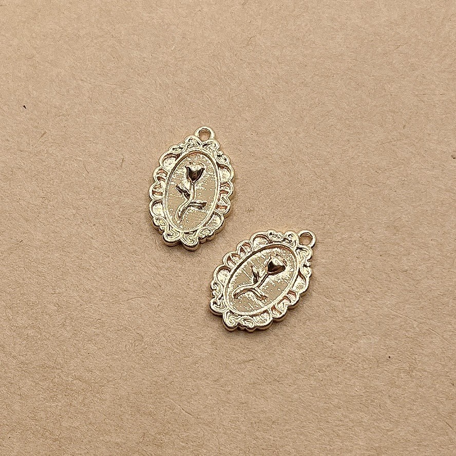 Jasmmeggy 水晶花飾品手作材料｜手作串珠｜飾品配件 宮廷浮雕玫瑰掛畫