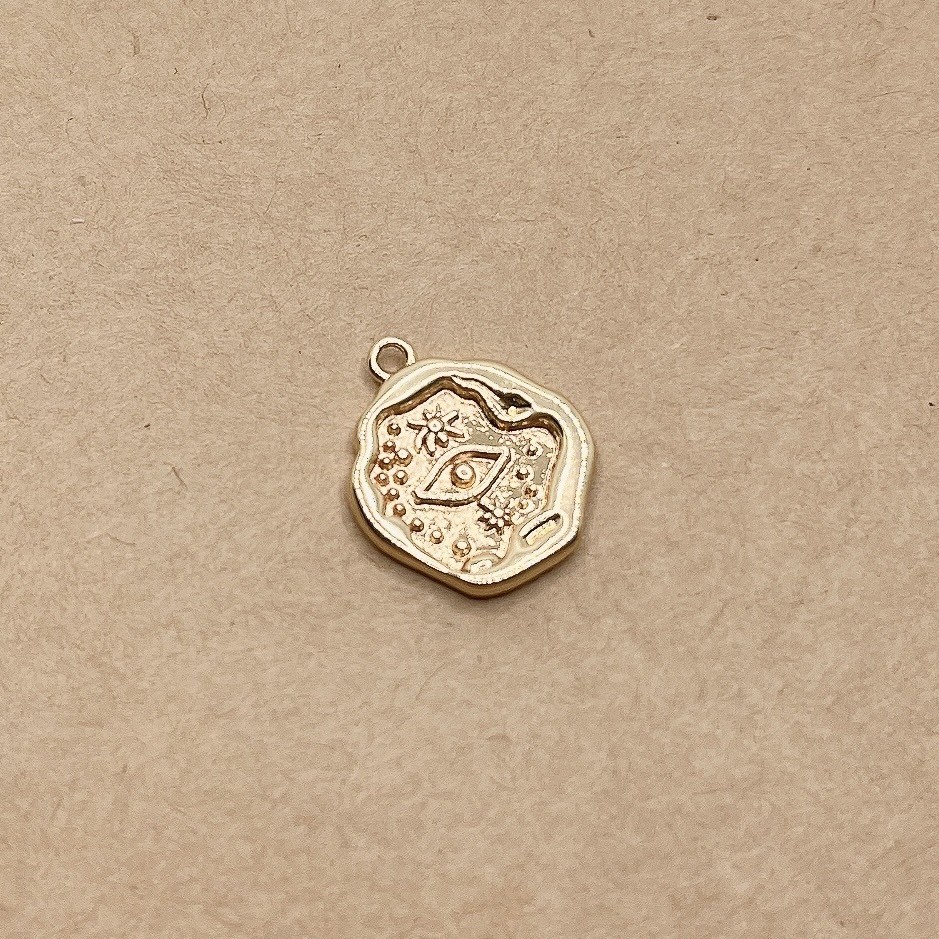 Jasmmeggy 水晶花飾品手作材料｜手作串珠｜飾品配件 惡魔之眼咒術浮雕