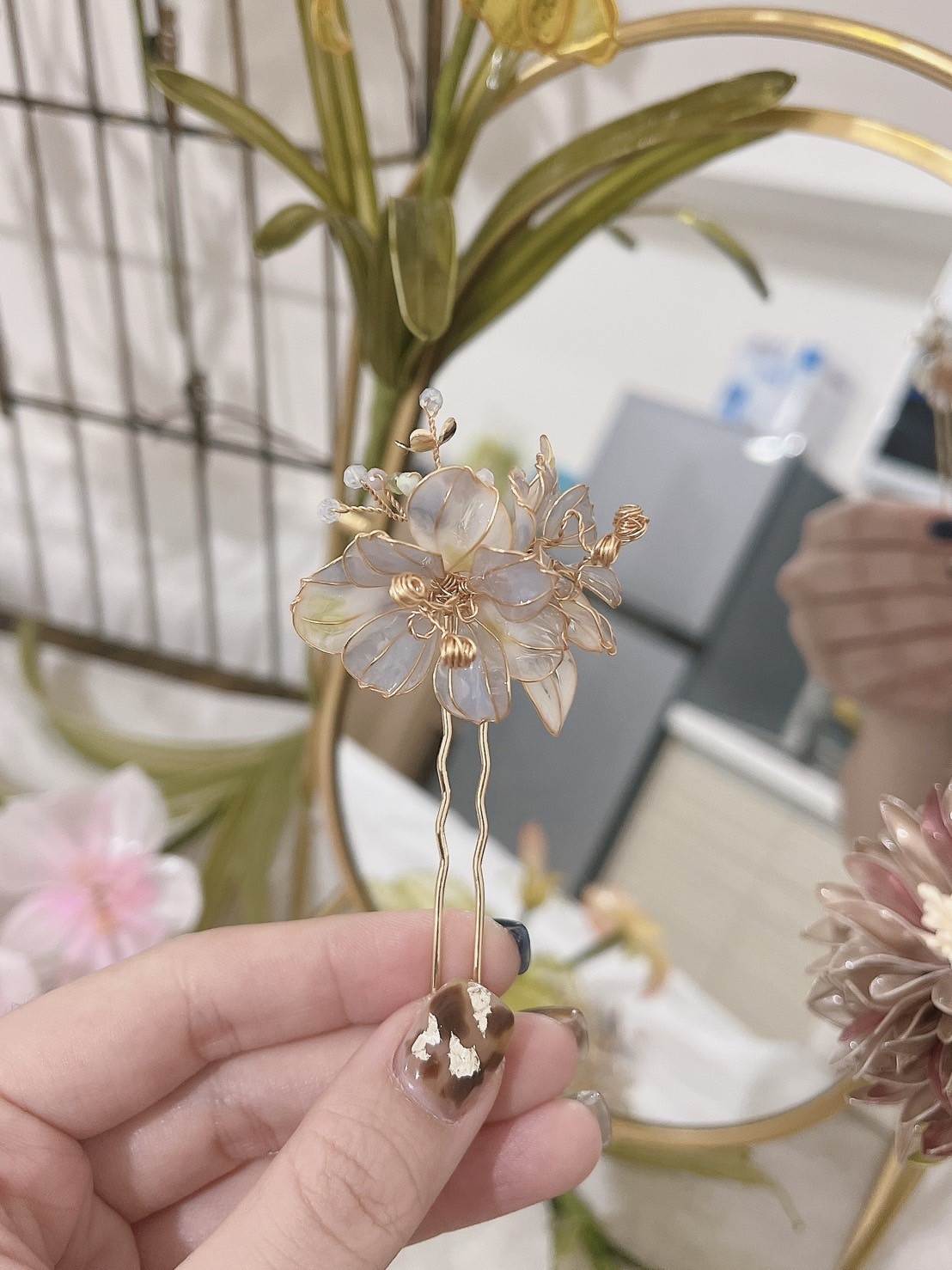 Jasmmeggy 茉莉美姬水晶花手作飾品 直布羅陀的燈塔 新娘頭飾