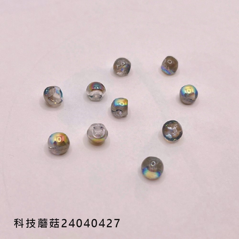 Jasmmeggy 水晶花飾品手作材料｜手作串珠｜飾品配件 蘑菇捷克珠