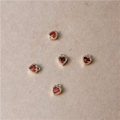 血紅愛心吊墜 H24090512