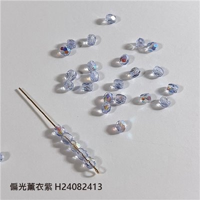 捷克火磨珠 - 藍 / 紫色系 4mm 24030108-24030112-0114